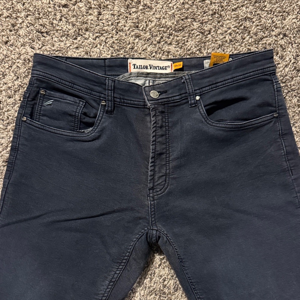 Tailor Vintage Men's Dark Blue Like New Canaan Jeans Size 34x32